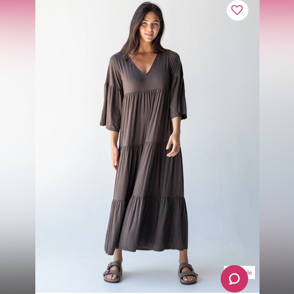 NATURAL LIFE Brown Maxi Dress